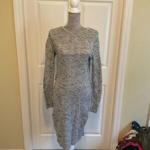 Ann Taylor Gray Knit Sweater Dress